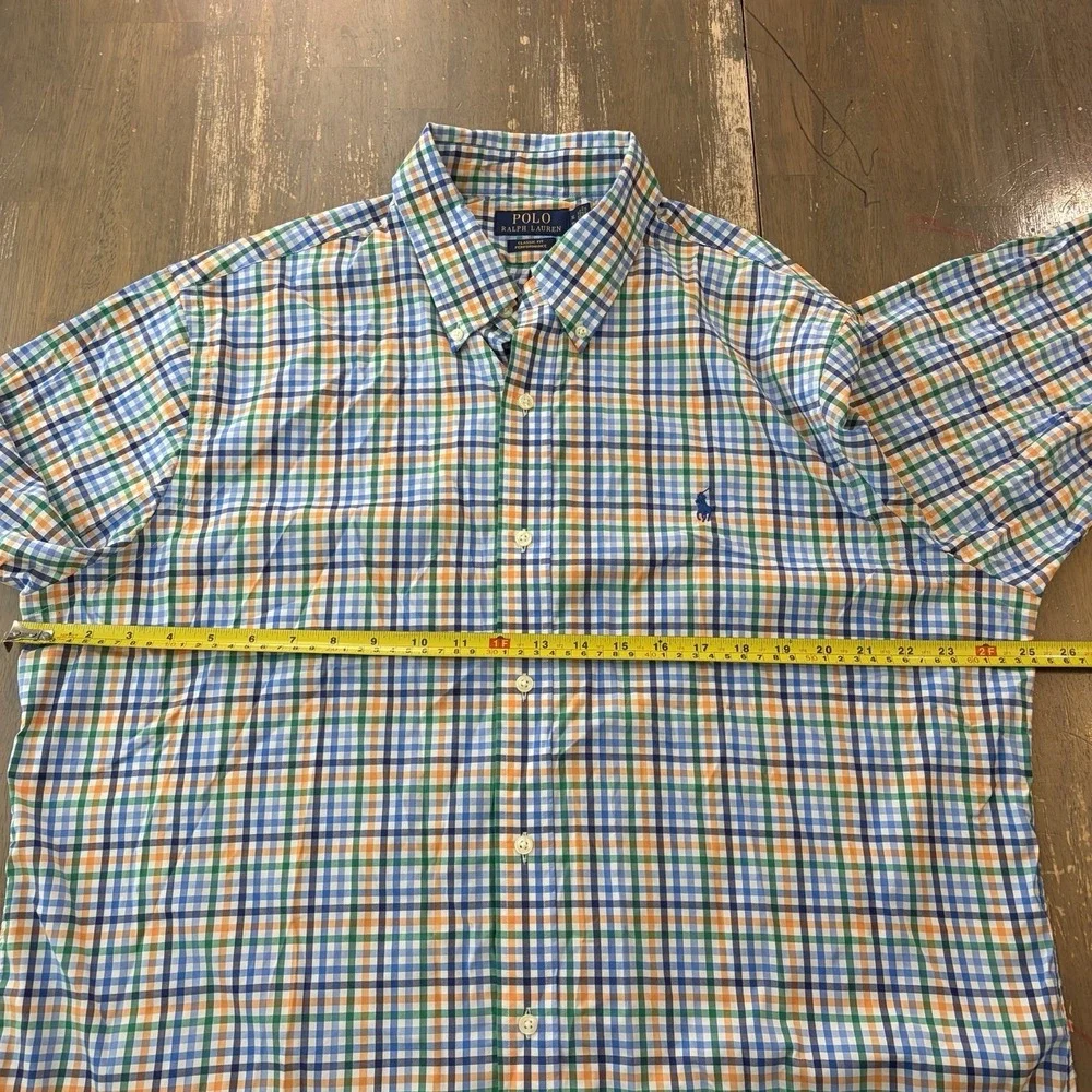 Polo Ralph Lauren Shirt Mens XL Performance Classic Button Up Preppy Gingham